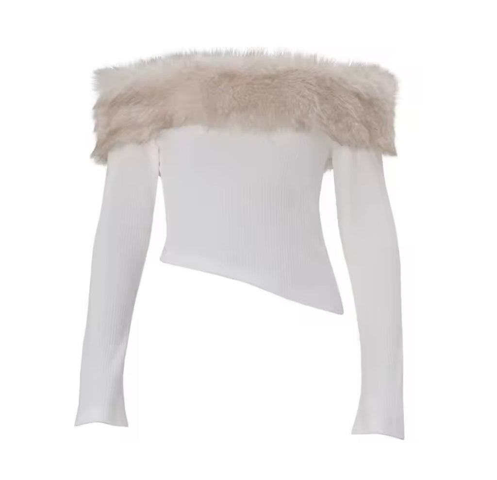 Winter Muse Faux Fur Knit Top image 1