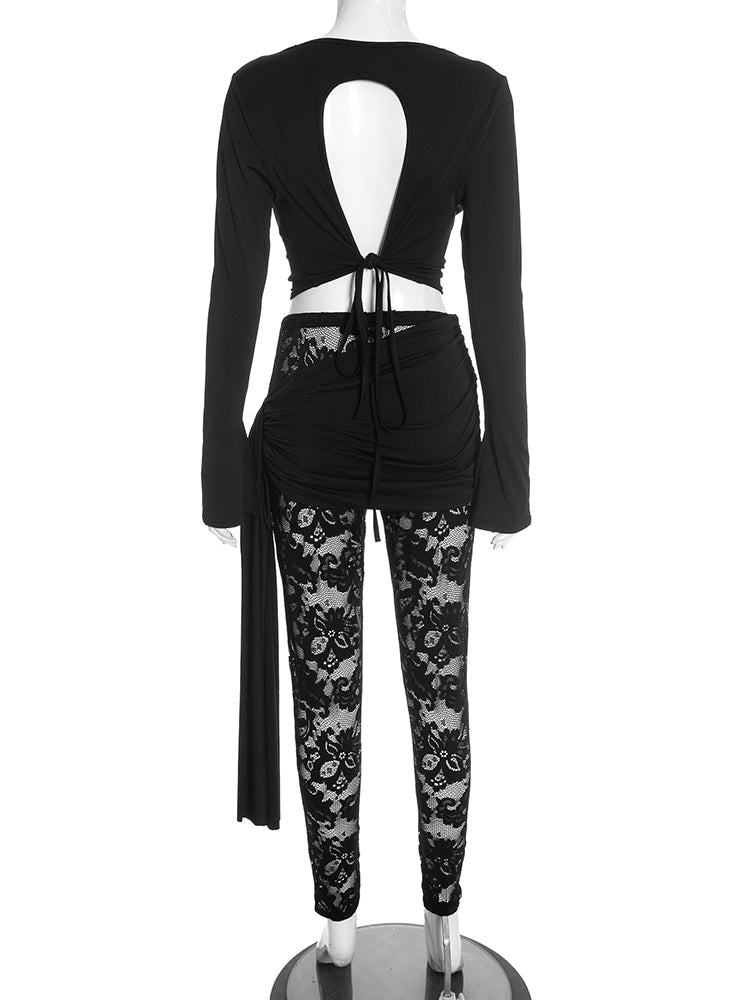 Midnight Lace Affair 2-Piece Set image 1