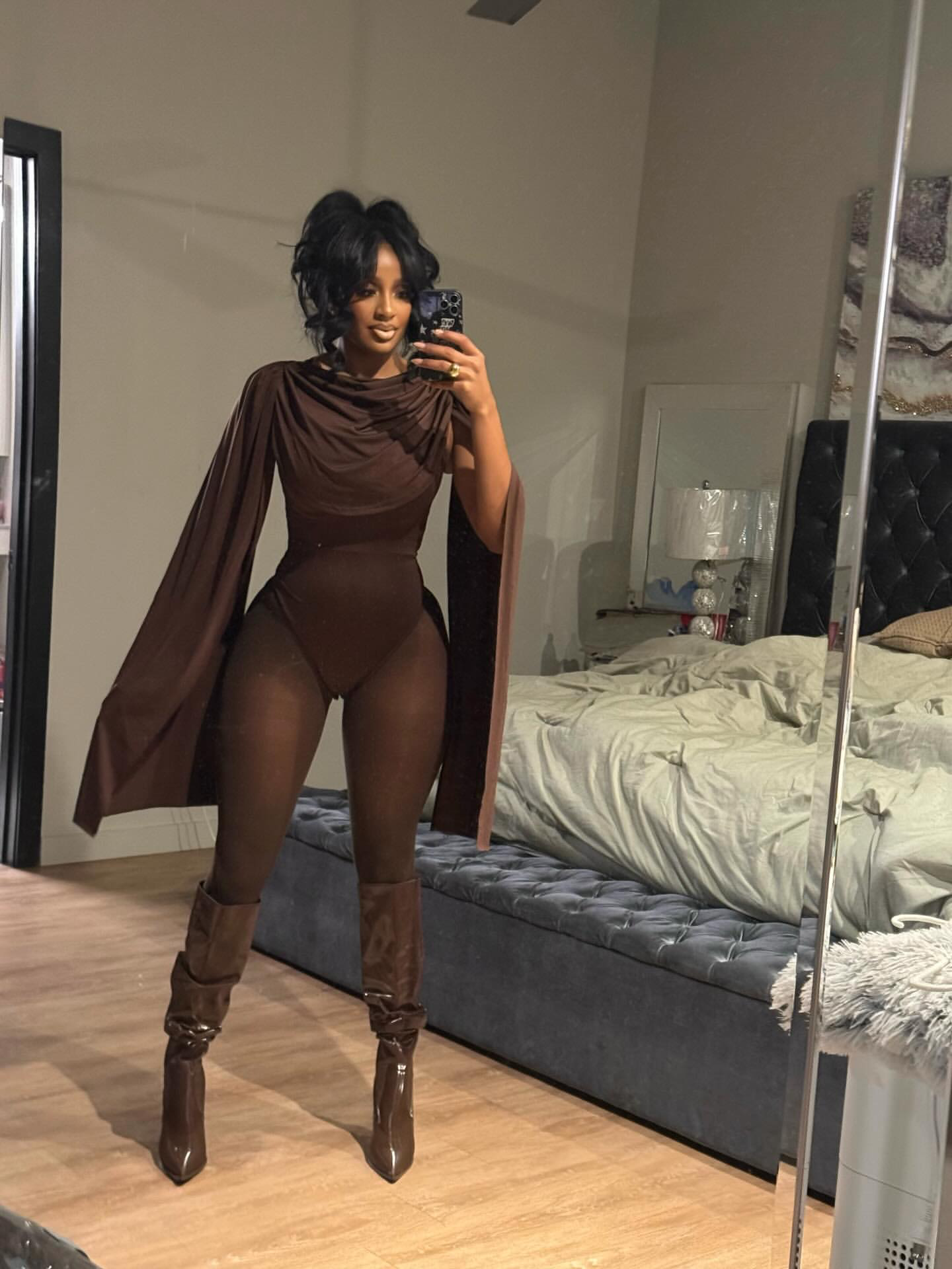 Draped Goddess Cape Jumpsuit  image 0