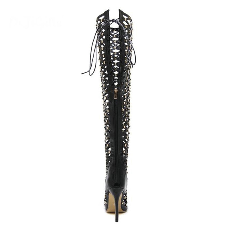 Fierce Lattice Thigh-High Heels image 2