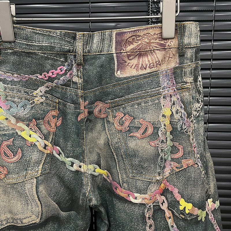 The Chain Reaction Distressed Graffiti Jeans image 4