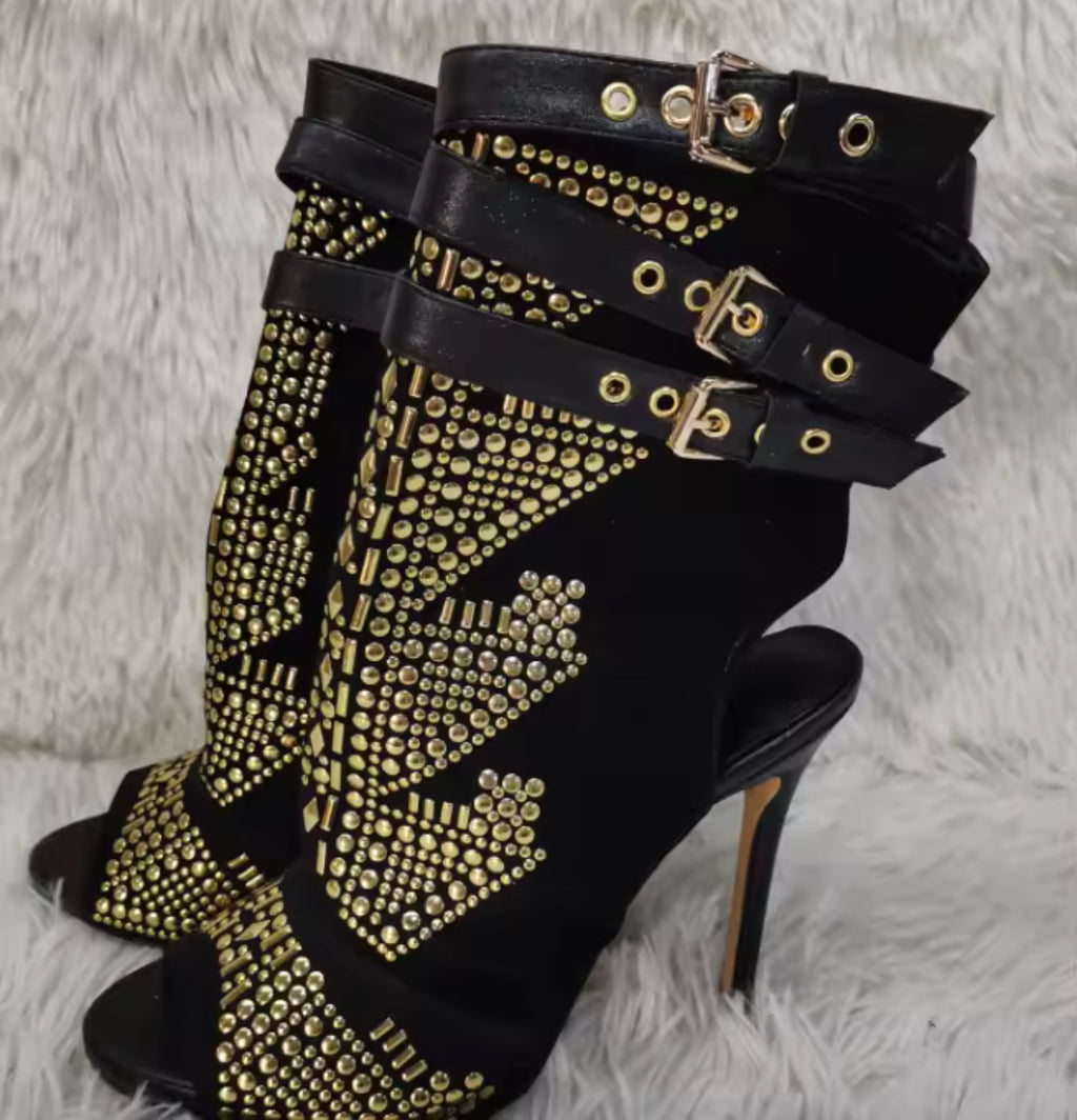 Midnight Majesty Studded Heels image 2