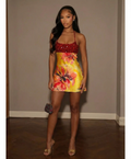 Sunset Bloom Mini Dress image 0
