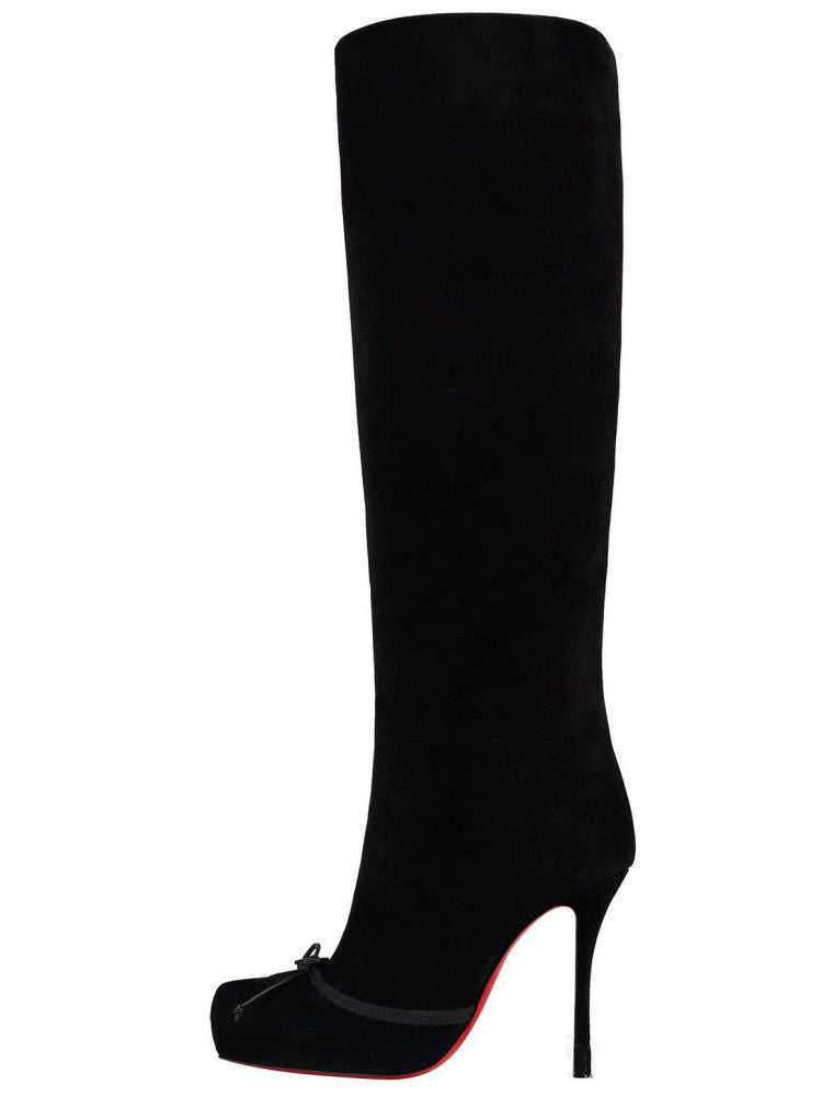 Velvet Bow High-Shine Stiletto Boots image 8