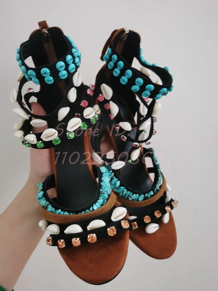 Crystal Shore Strappy Heels (MADE TO ORDER) image 6