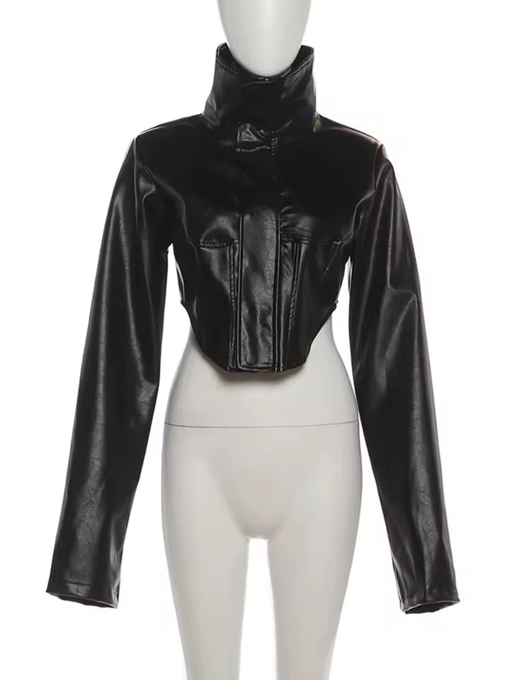 Cocoa Crush Cropped Moto Jacket  image 4