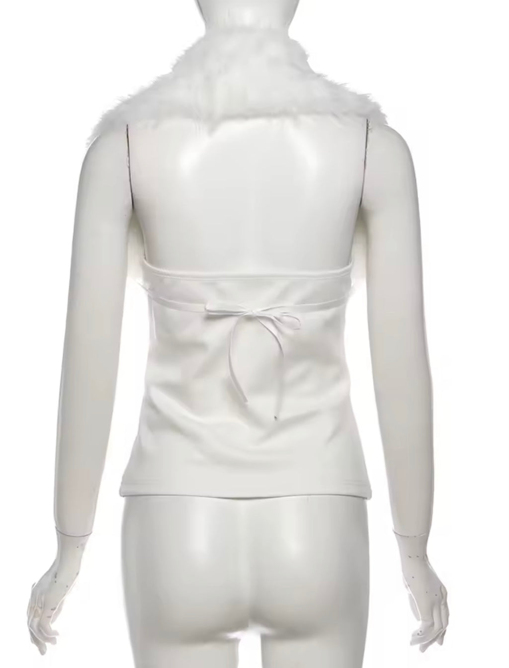 Foxy Lace-Up Furry Corset Top  image 5
