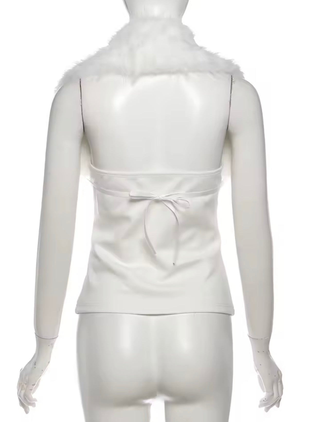 Foxy Lace-Up Furry Corset Top  image 5