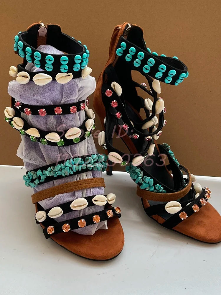 Crystal Shore Strappy Heels (MADE TO ORDER) image 5