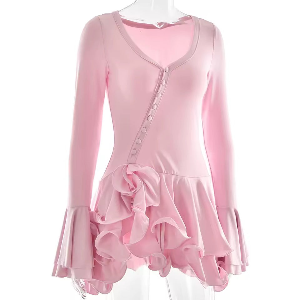 Blush Reverie Ruffle Mini Dress  image 1